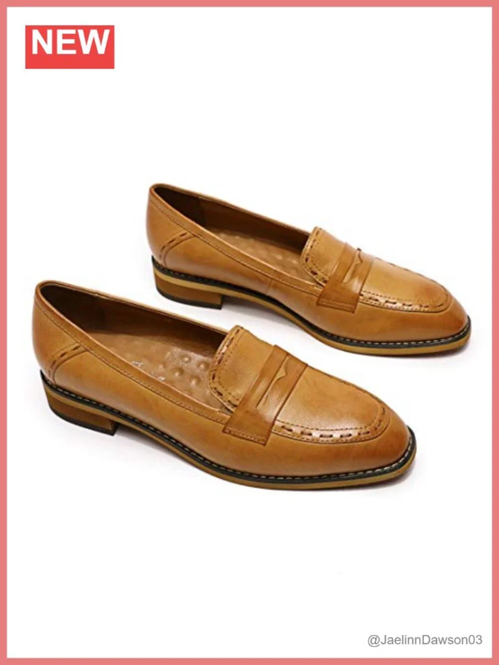 Handmade Leather Women's Penny Loafers Slip On Flats Office Shoes